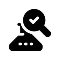 research icon. glyph icon for your website, mobile, presentation, and logo design. vector