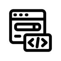 web development icon. line icon for your website, mobile, presentation, and logo design. vector