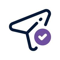 send icon. dual tone icon for your website, mobile, presentation, and logo design. vector