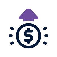 up price icon. dual tone icon for your website, mobile, presentation, and logo design. vector