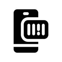 barcode icon. glyph icon for your website, mobile, presentation, and logo design. vector