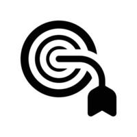 target icon. glyph icon for your website, mobile, presentation, and logo design. vector
