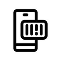 barcode icon. line icon for your website, mobile, presentation, and logo design. vector