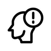 critical thinking icon. line icon for your website, mobile, presentation, and logo design. vector