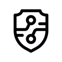 shield icon. line icon for your website, mobile, presentation, and logo design. vector