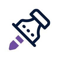 push pin icon. dual tone icon for your website, mobile, presentation, and logo design. vector