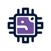 processor icon. dual tone icon for your website, mobile, presentation, and logo design. vector
