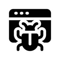 bug icon. glyph icon for your website, mobile, presentation, and logo design. vector