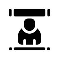 face recognition icon. glyph icon for your website, mobile, presentation, and logo design. vector