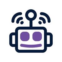 bot chat icon. dual tone icon for your website, mobile, presentation, and logo design. vector