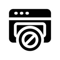 ban website icon. glyph icon for your website, mobile, presentation, and logo design. vector