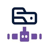 folder server icon. dual tone icon for your website, mobile, presentation, and logo design. vector