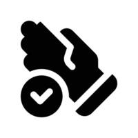 gloves icon. glyph icon for your website, mobile, presentation, and logo design. vector