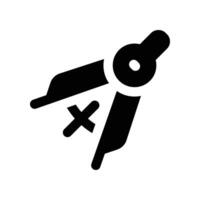 drawing compass icon. glyph icon for your website, mobile, presentation, and logo design. vector