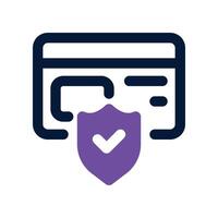 secure payment icon. dual tone icon for your website, mobile, presentation, and logo design. vector