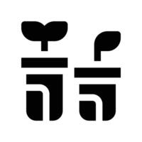 botany icon. glyph icon for your website, mobile, presentation, and logo design. vector