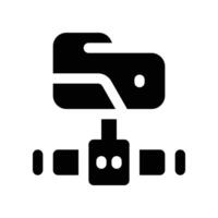 folder server icon. glyph icon for your website, mobile, presentation, and logo design. vector