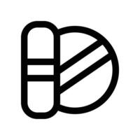 pill icon. line icon for your website, mobile, presentation, and logo design. vector