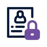 data protection icon. dual tone icon for your website, mobile, presentation, and logo design. vector