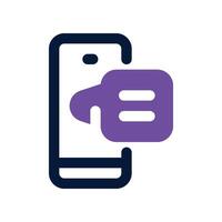 chat icon. dual tone icon for your website, mobile, presentation, and logo design. vector