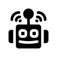bot chat icon. glyph icon for your website, mobile, presentation, and logo design. vector