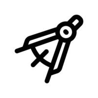 drawing compass icon. line icon for your website, mobile, presentation, and logo design. vector