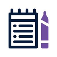 notebook icon. dual tone icon for your website, mobile, presentation, and logo design. vector