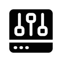 equalizer icon. glyph icon for your website, mobile, presentation, and logo design. vector
