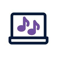 laptop icon. dual tone icon for your website, mobile, presentation, and logo design. vector
