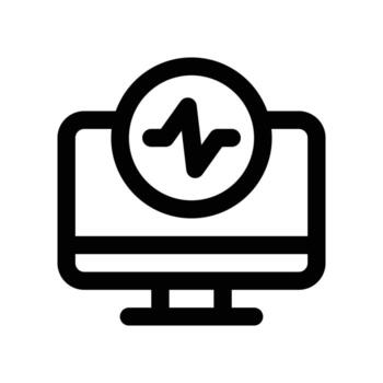 computer icon. line icon for your website, mobile, presentation, and logo design. vector