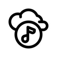 cloud music icon. line icon for your website, mobile, presentation, and logo design. vector