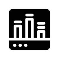 sound bar icon. glyph icon for your website, mobile, presentation, and logo design. vector