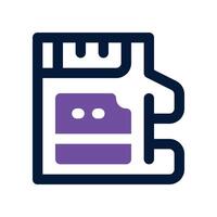 sd card icon. dual tone icon for your website, mobile, presentation, and logo design. vector