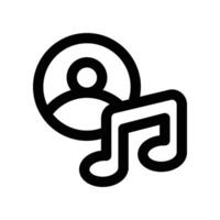 singer icon. line icon for your website, mobile, presentation, and logo design. vector