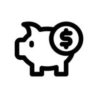 piggy bank icon. line icon for your website, mobile, presentation, and logo design. vector