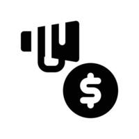 budget ads icon. glyph icon for your website, mobile, presentation, and logo design. vector