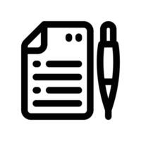 note icon. line icon for your website, mobile, presentation, and logo design. vector