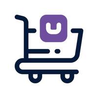 shopping cart icon. dual tone icon for your website, mobile, presentation, and logo design. vector