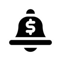 notification icon. glyph icon for your website, mobile, presentation, and logo design. vector
