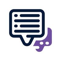 chat icon. dual tone icon for your website, mobile, presentation, and logo design. vector