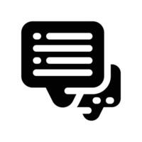 chat icon. glyph icon for your website, mobile, presentation, and logo design. vector