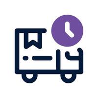 delivery time icon. dual tone icon for your website, mobile, presentation, and logo design. vector