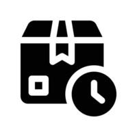 delivery time icon. glyph icon for your website, mobile, presentation, and logo design. vector