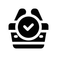 verification shopping icon. glyph icon for your website, mobile, presentation, and logo design. vector