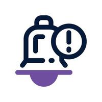 notification icon. dual tone icon for your website, mobile, presentation, and logo design. vector
