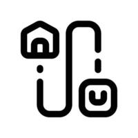 delivery route icon. line icon for your website, mobile, presentation, and logo design. vector