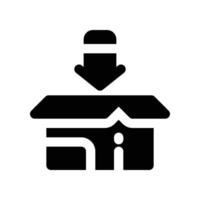 packing icon. glyph icon for your website, mobile, presentation, and logo design. vector