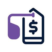 price tag icon. dual tone icon for your website, mobile, presentation, and logo design. vector