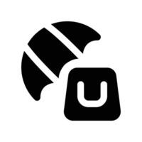 shopping insurance icon. glyph icon for your website, mobile, presentation, and logo design. vector