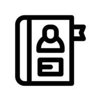 phone book icon. line icon for your website, mobile, presentation, and logo design. vector